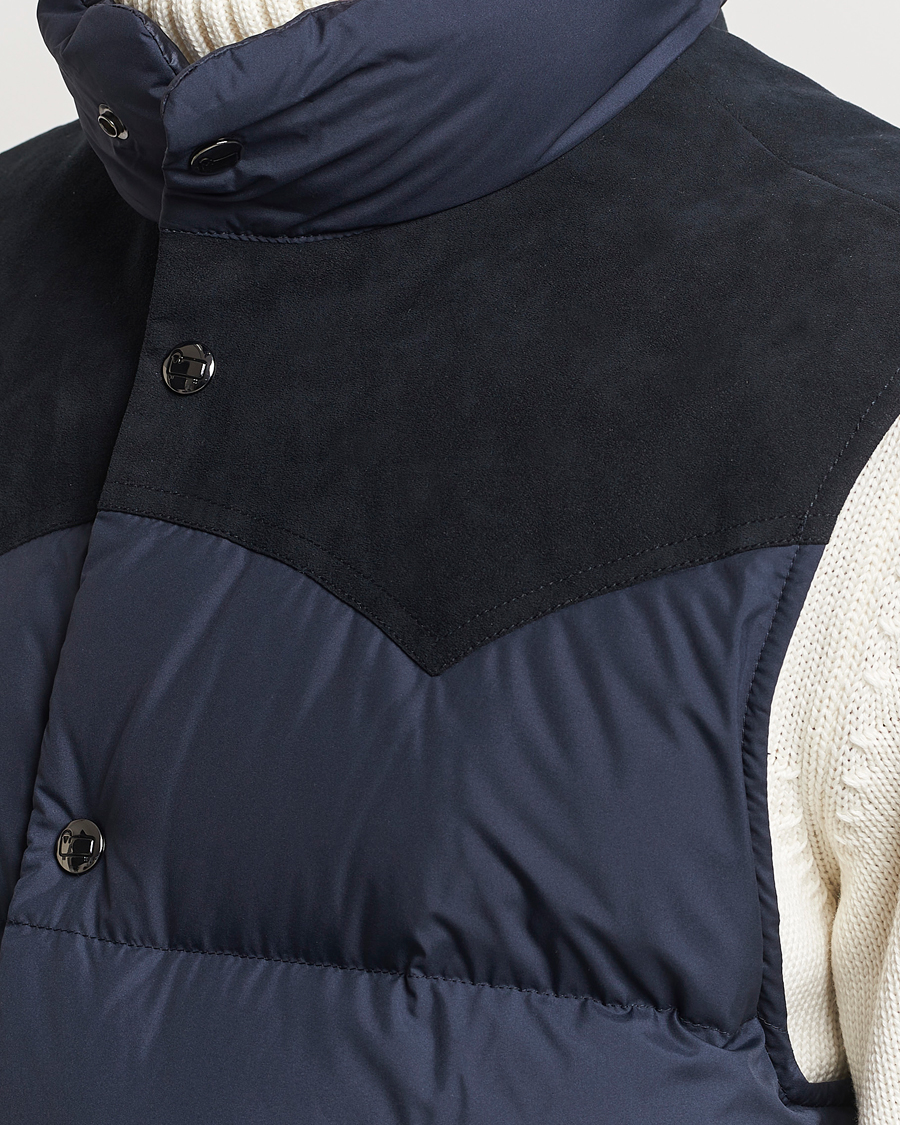 Mies | Takit | Woolrich | Western Down Vest Melton Blue