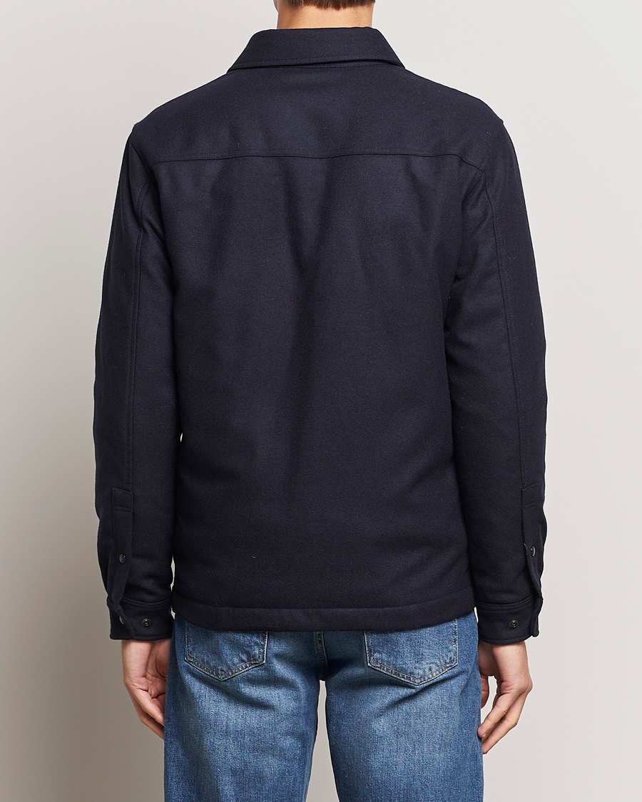 Mies | Takit | Woolrich | Alaskan Melton Wool Overshirt Melton Blue