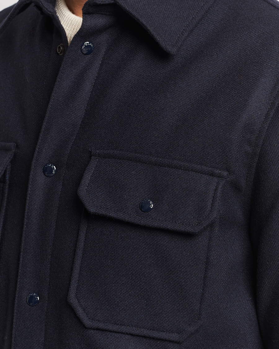 Mies | Takit | Woolrich | Alaskan Melton Wool Overshirt Melton Blue