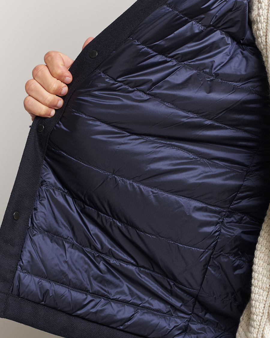 Mies | Takit | Woolrich | Alaskan Melton Wool Overshirt Melton Blue