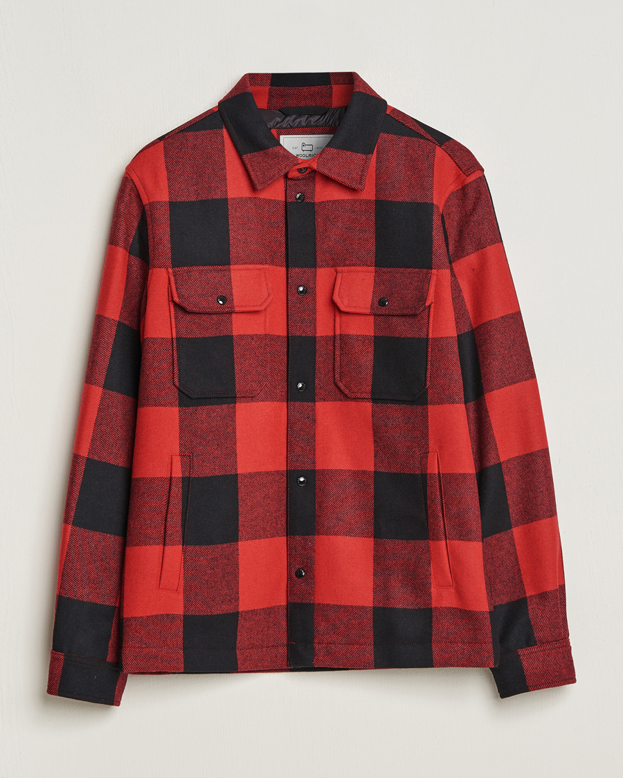 Mies | Takit | Woolrich | Alaskan Melton Wool Overshirt Red Buffalo