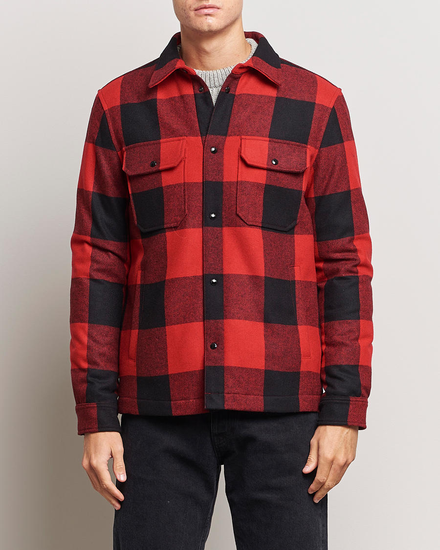 Mies | Takit | Woolrich | Alaskan Melton Wool Overshirt Red Buffalo
