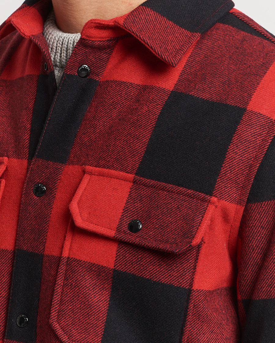 Mies | Takit | Woolrich | Alaskan Melton Wool Overshirt Red Buffalo