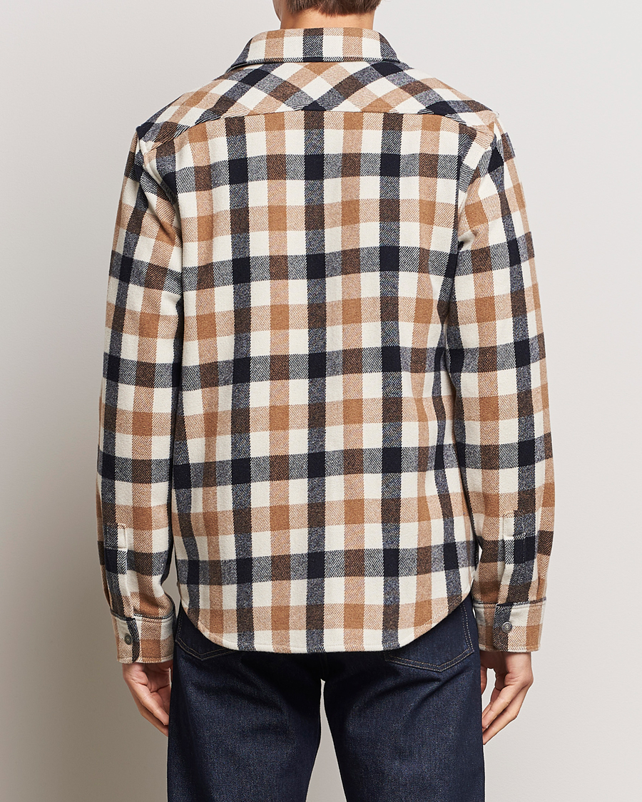 Mies | Kauluspaidat | Woolrich | Alaskan Melton Wool Overshirt White Buffalo