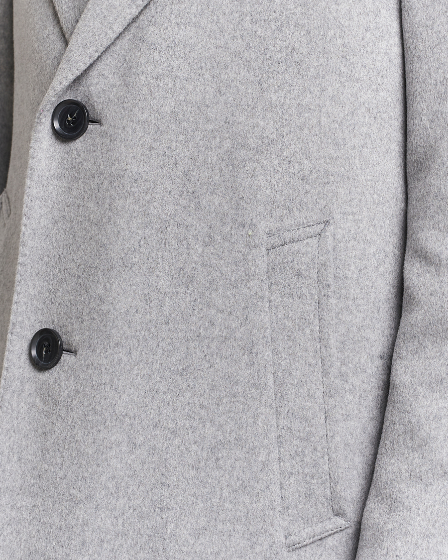 Mies | Takit | Oscar Jacobson | Shaw Wool/Cashmere Coat Light Grey