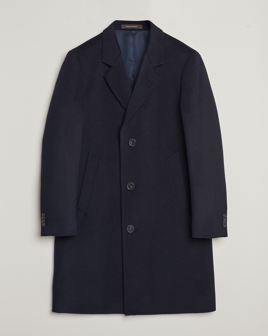 Mies |  | Oscar Jacobson | Shaw Wool/Cashmere Coat Navy