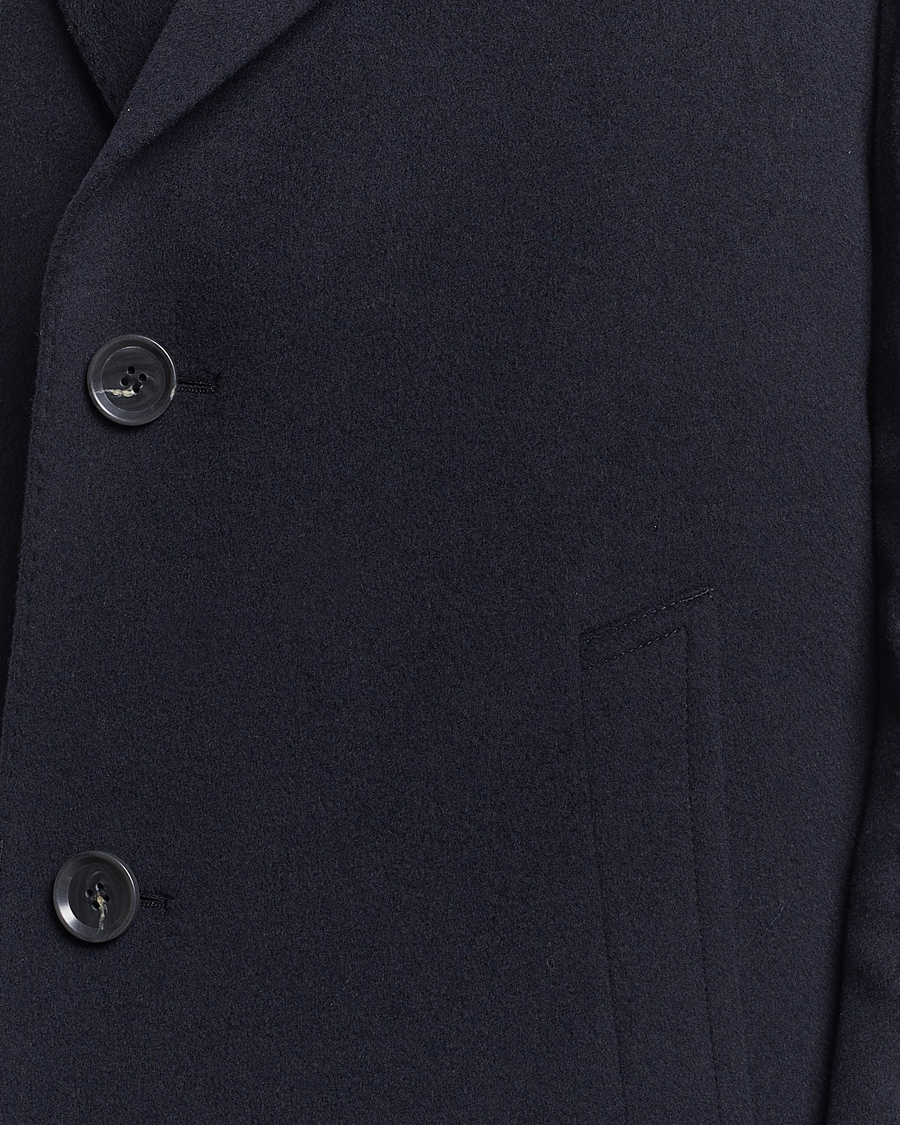 Mies | Takit | Oscar Jacobson | Shaw Wool/Cashmere Coat Navy