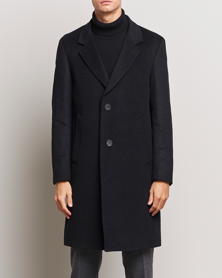 Mies |  | Oscar Jacobson | Shaw Wool/Cashmere Coat Black