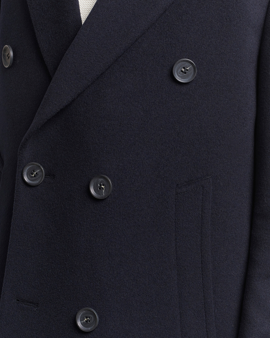 Mies | Takit | Oscar Jacobson | Slater Wool/Cashmere Double Breasted Coat Navy