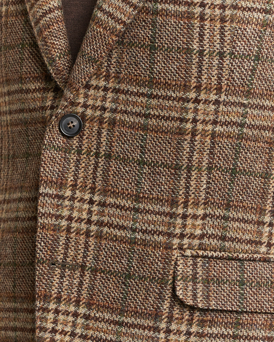 Mies | Pikkutakit | Oscar Jacobson | Fogerty Soft Checked Wool Blazer Brown
