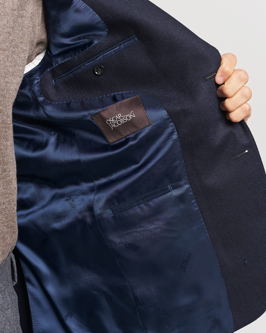 Mies | Pikkutakit | Oscar Jacobson | Fogerty Structured Wool Blazer Navy