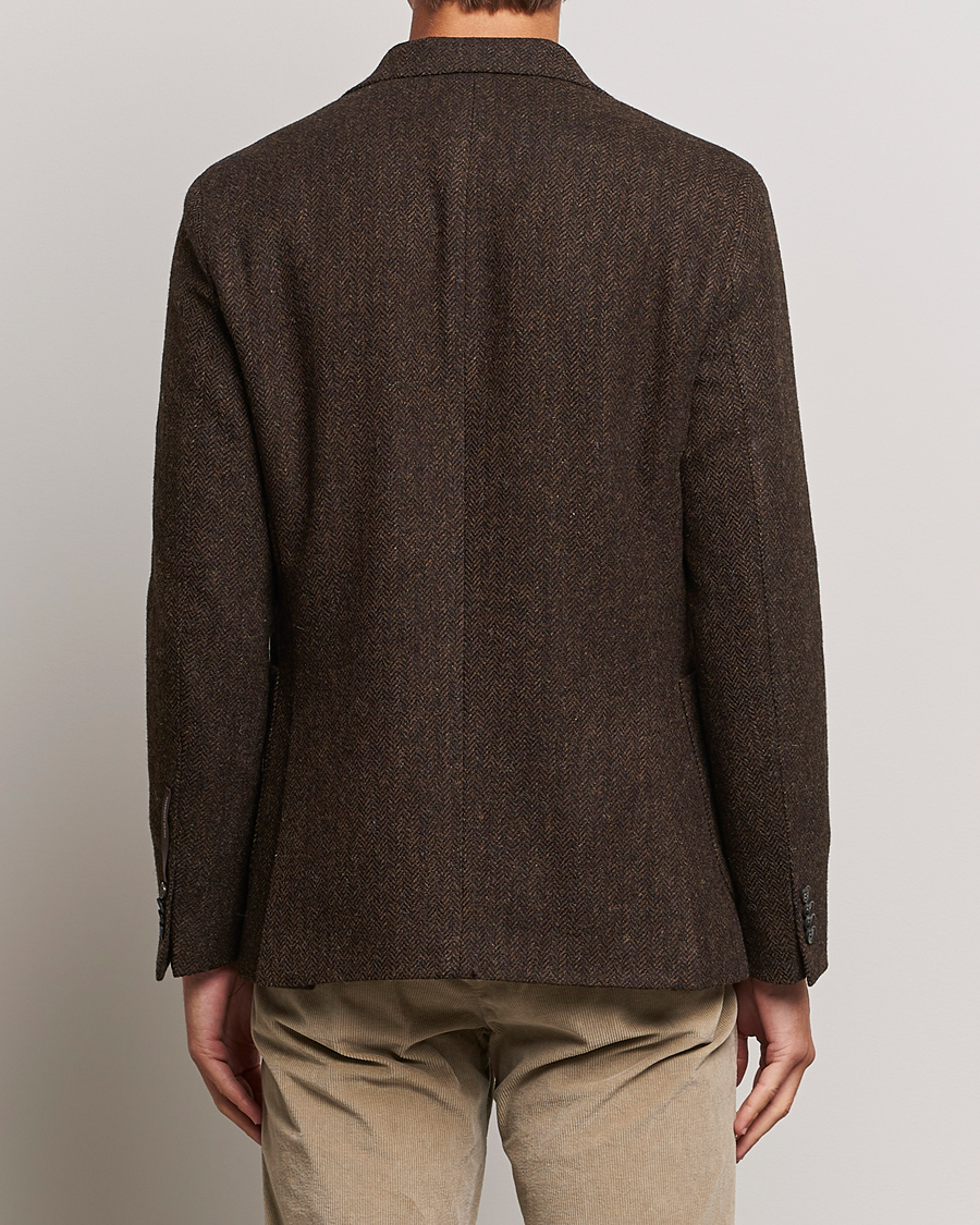 Mies | Pikkutakit | Oscar Jacobson | Fogerty Moon Herringbone Tweed Blazer Brown
