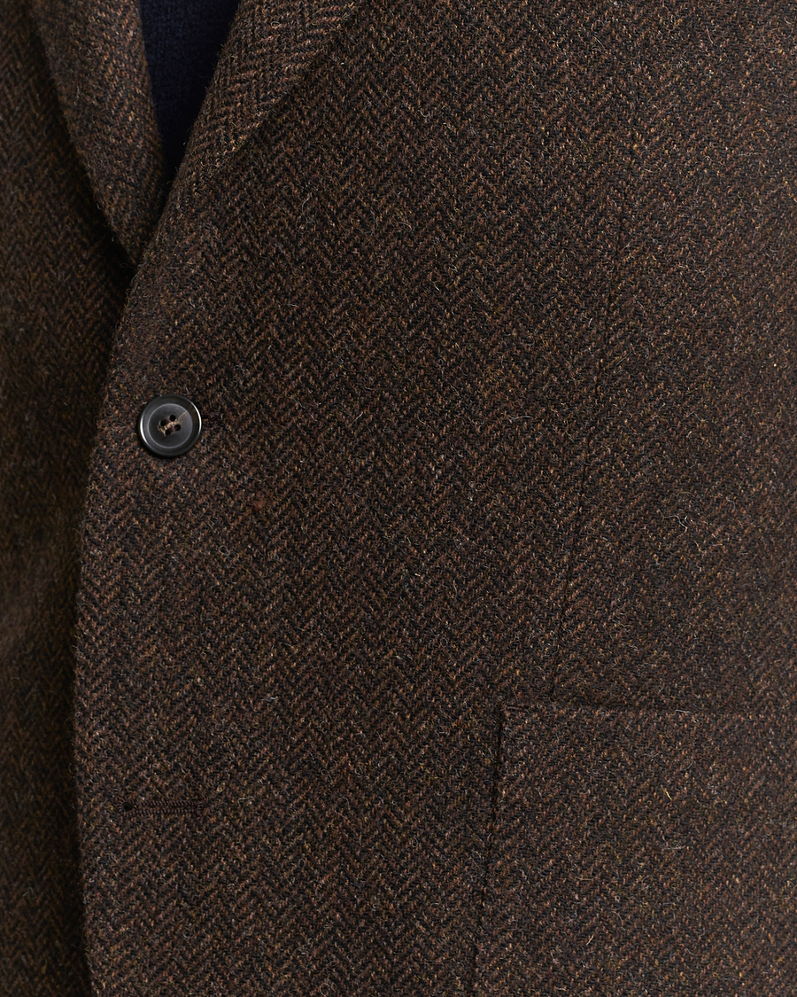 Mies | Pikkutakit | Oscar Jacobson | Fogerty Moon Herringbone Tweed Blazer Brown