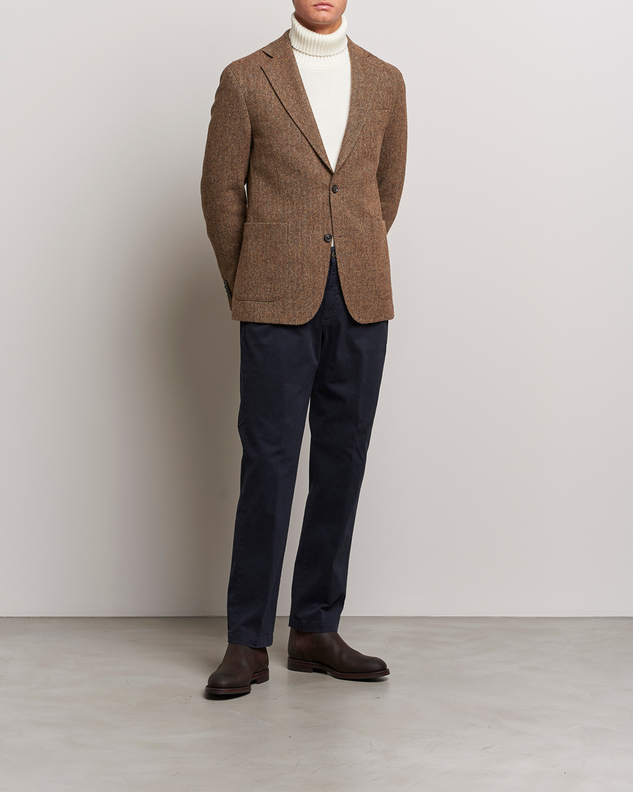 Mies | Pikkutakit | Oscar Jacobson | Fogerty Moon Herringbone Tweed Blazer Beige