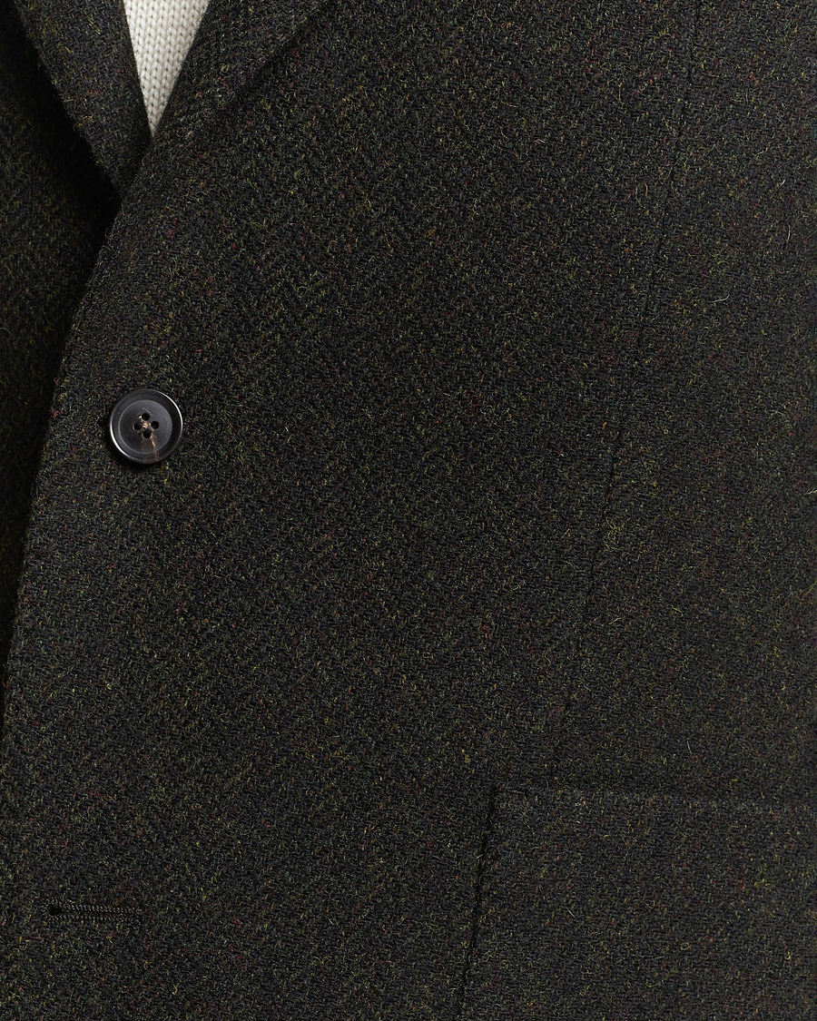 Mies | Pikkutakit | Oscar Jacobson | Fogerty Moon Herringbone Tweed Blazer Green