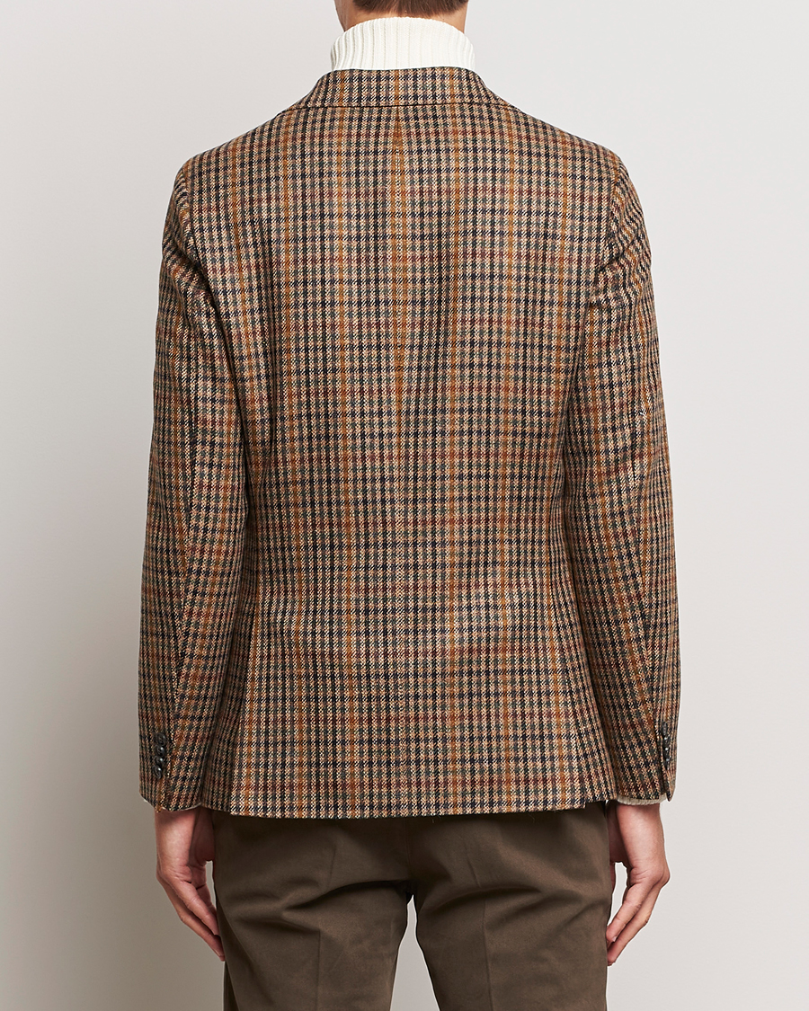 Mies | Pikkutakit | Oscar Jacobson | Eizer Houndstooth Wool/Cashmere Blazer Brown