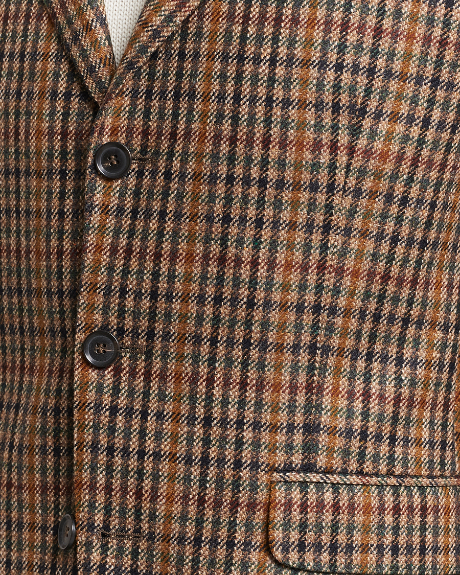 Mies | Pikkutakit | Oscar Jacobson | Eizer Houndstooth Wool/Cashmere Blazer Brown