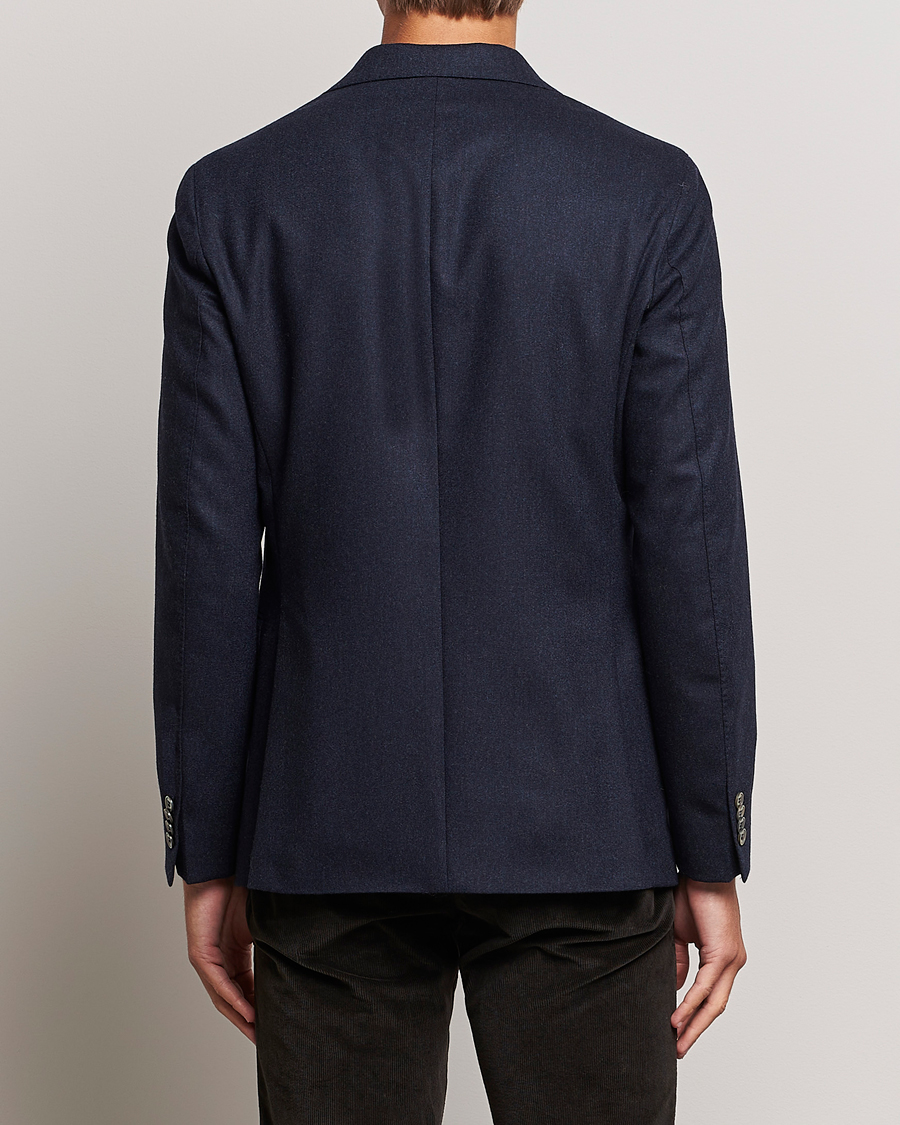 Mies | Pikkutakit | Oscar Jacobson | Ego Wool Flannel Blazer Navy Melange