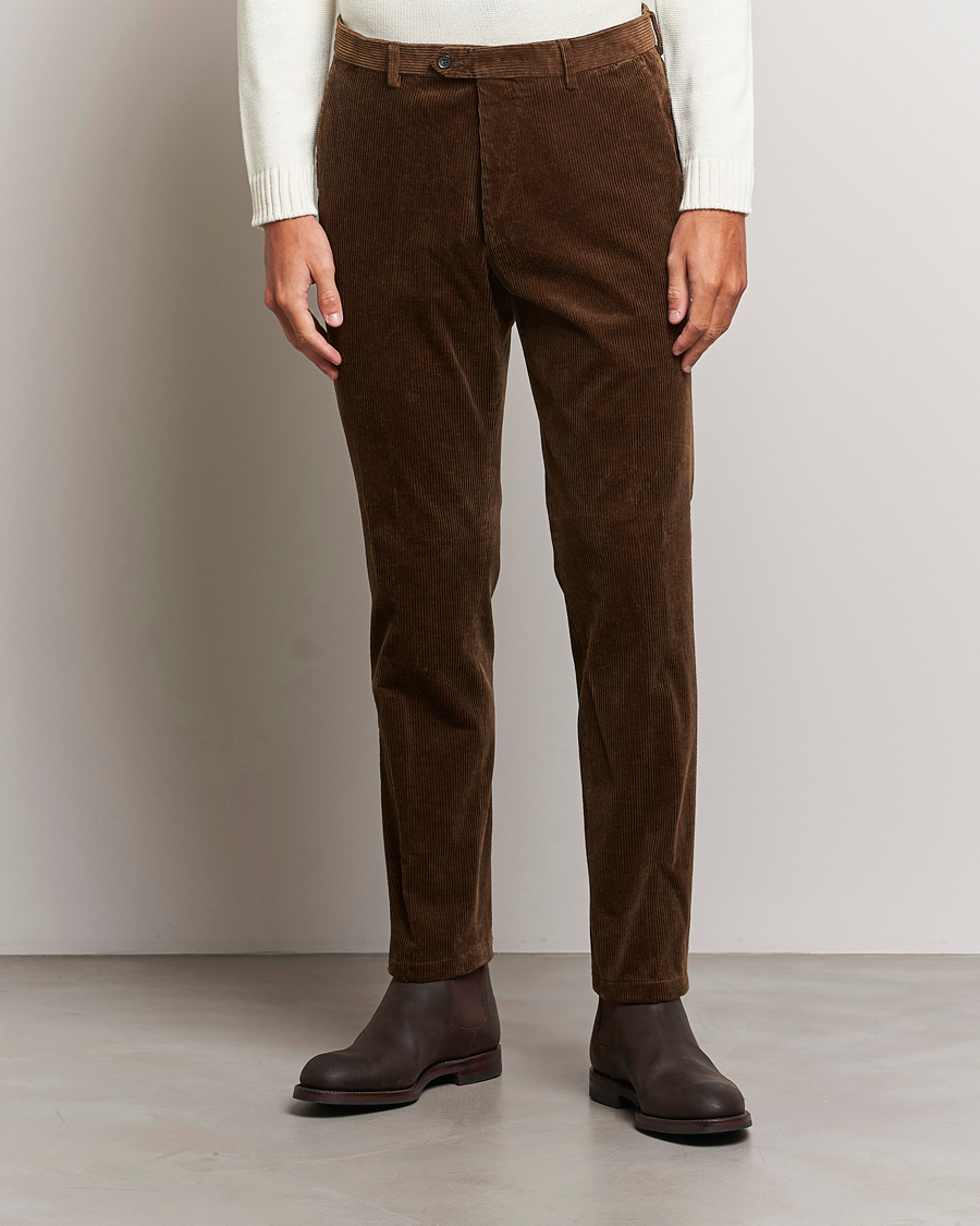 Mies | Housut | Oscar Jacobson | Denz Corduroy Trousers Camel