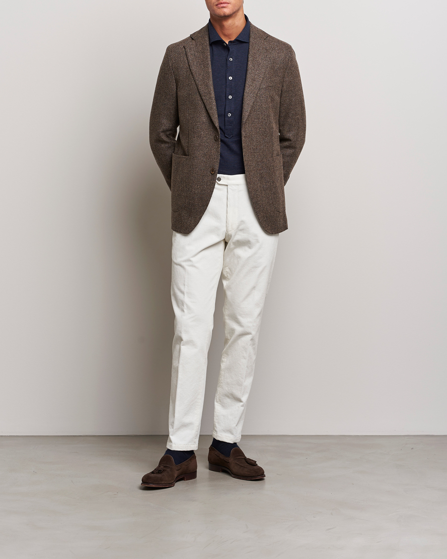 Mies | Housut | Oscar Jacobson | Denz Corduroy Trousers White