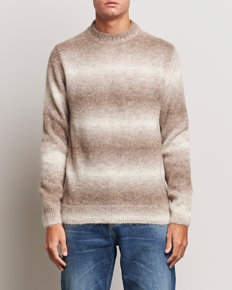 Mies | Puserot | Oscar Jacobson | Valter Alpaca Knitted Sweater Beige