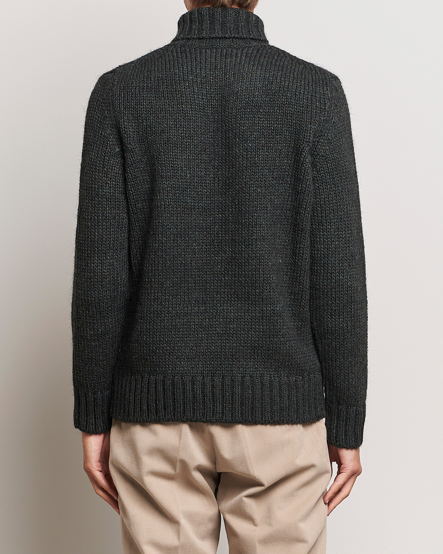 Mies | Puserot | Oscar Jacobson | Rod Wool/Alpaca Heavy Knit Rollneck Green