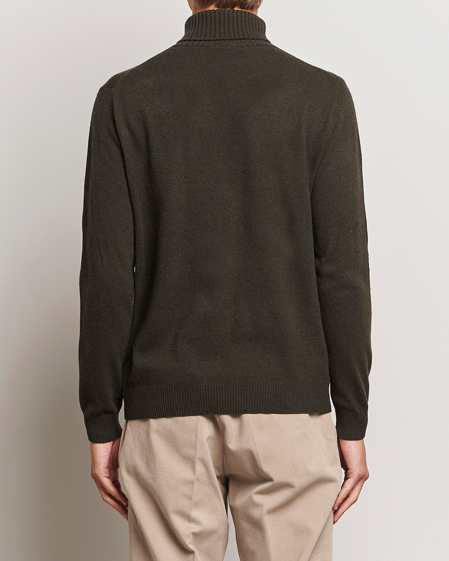 Mies | Puserot | Oscar Jacobson | Salim Wool/Cashmere Rollneck Green