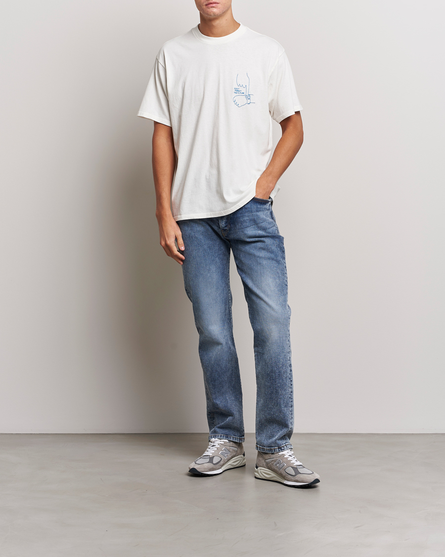 Mies | T-paidat | Nudie Jeans | Koffe Future Crew Neck T-Shirt Off White