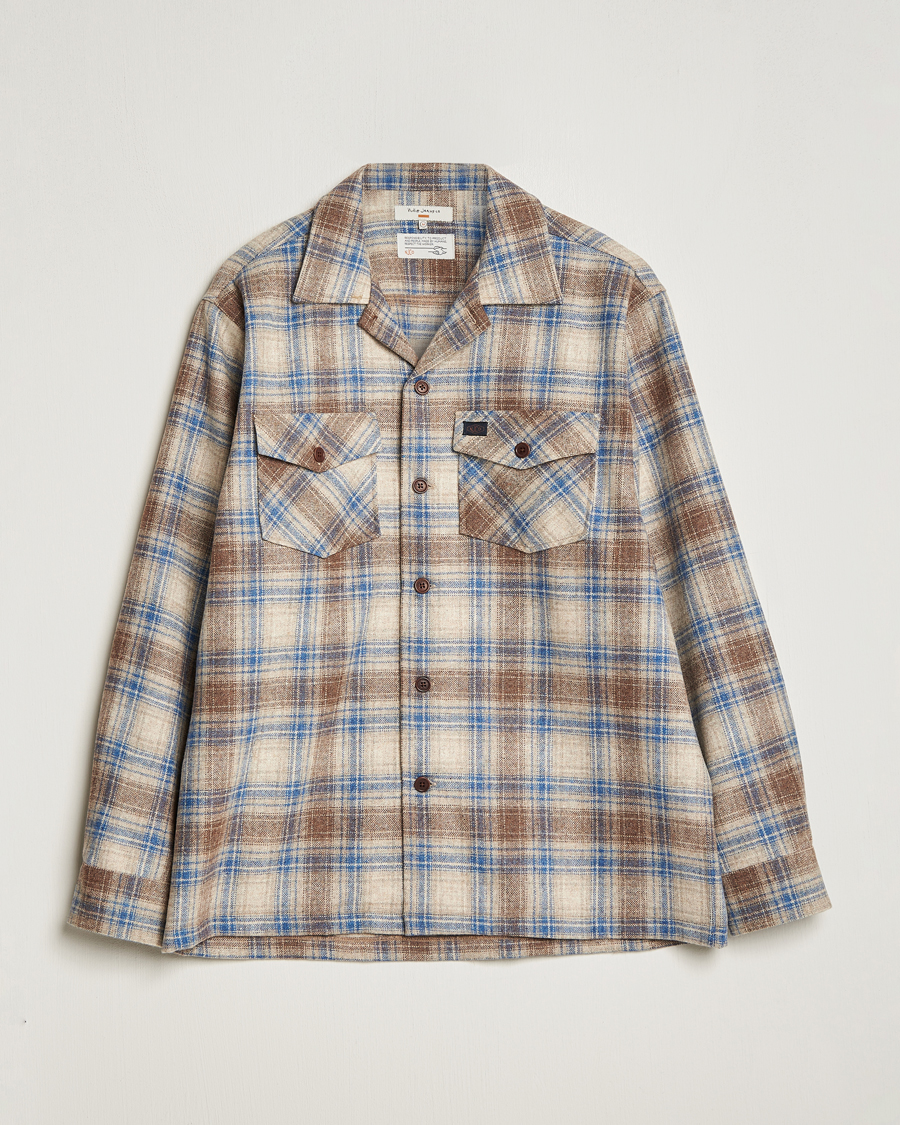 Mies | Kauluspaidat | Nudie Jeans | Vincent Wool Checked Overshirt Multi