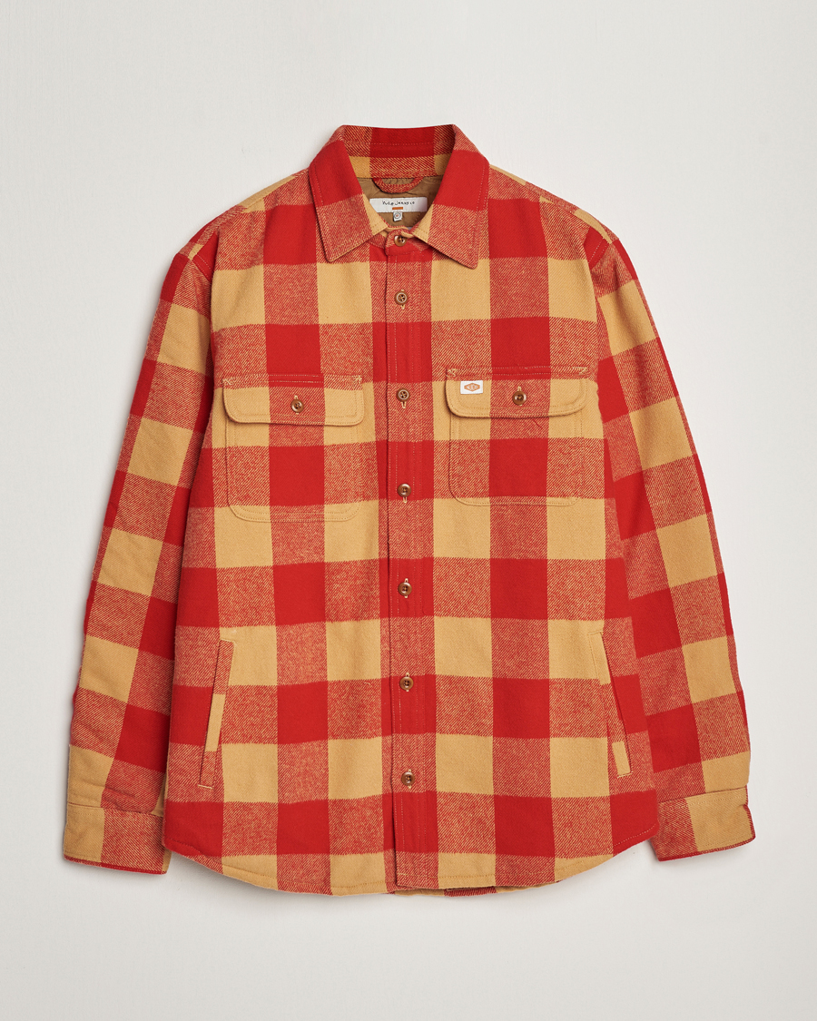Mies | Takit | Nudie Jeans | Glenn Padded Checked Shirt Jacket Red