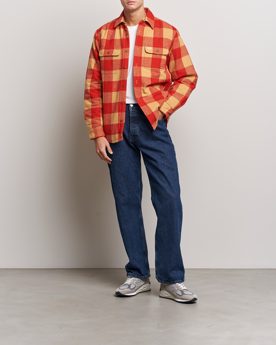 Mies | Takit | Nudie Jeans | Glenn Padded Checked Shirt Jacket Red