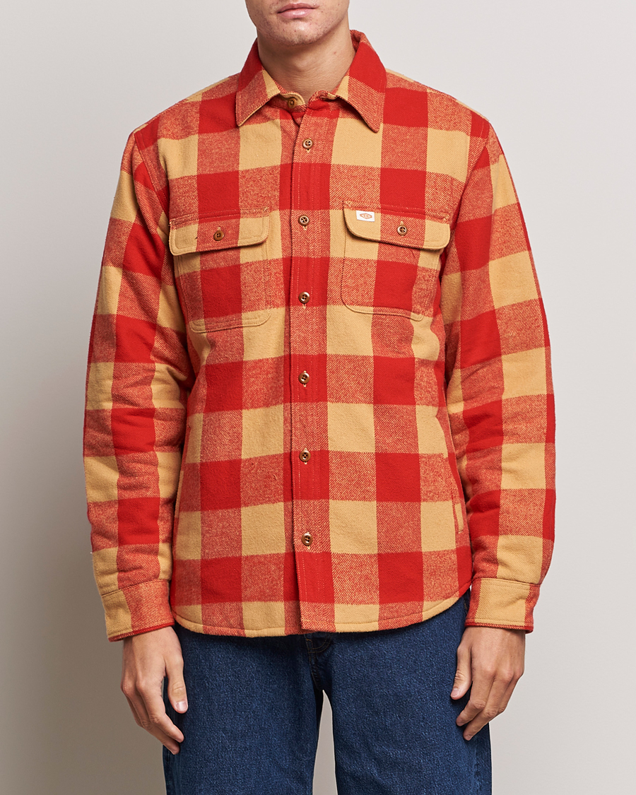 Mies |  | Nudie Jeans | Glenn Padded Checked Shirt Jacket Red