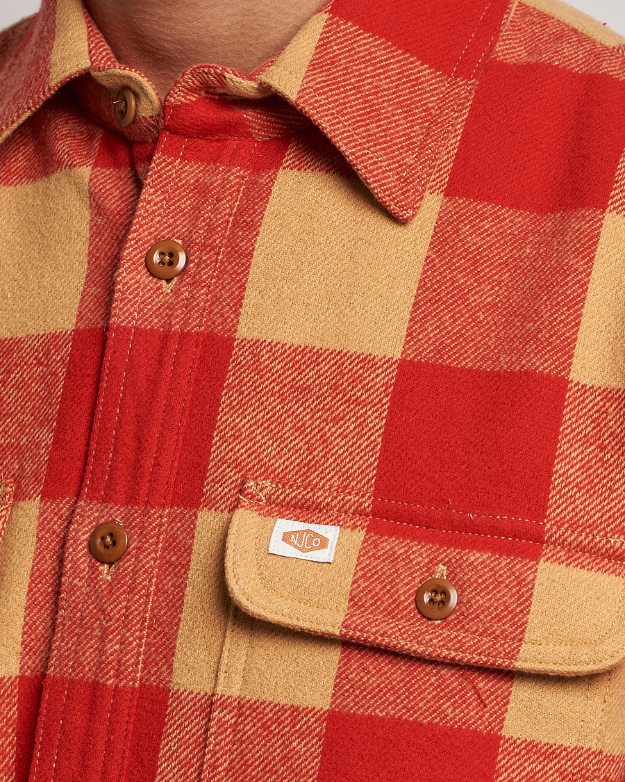 Mies | Takit | Nudie Jeans | Glenn Padded Checked Shirt Jacket Red