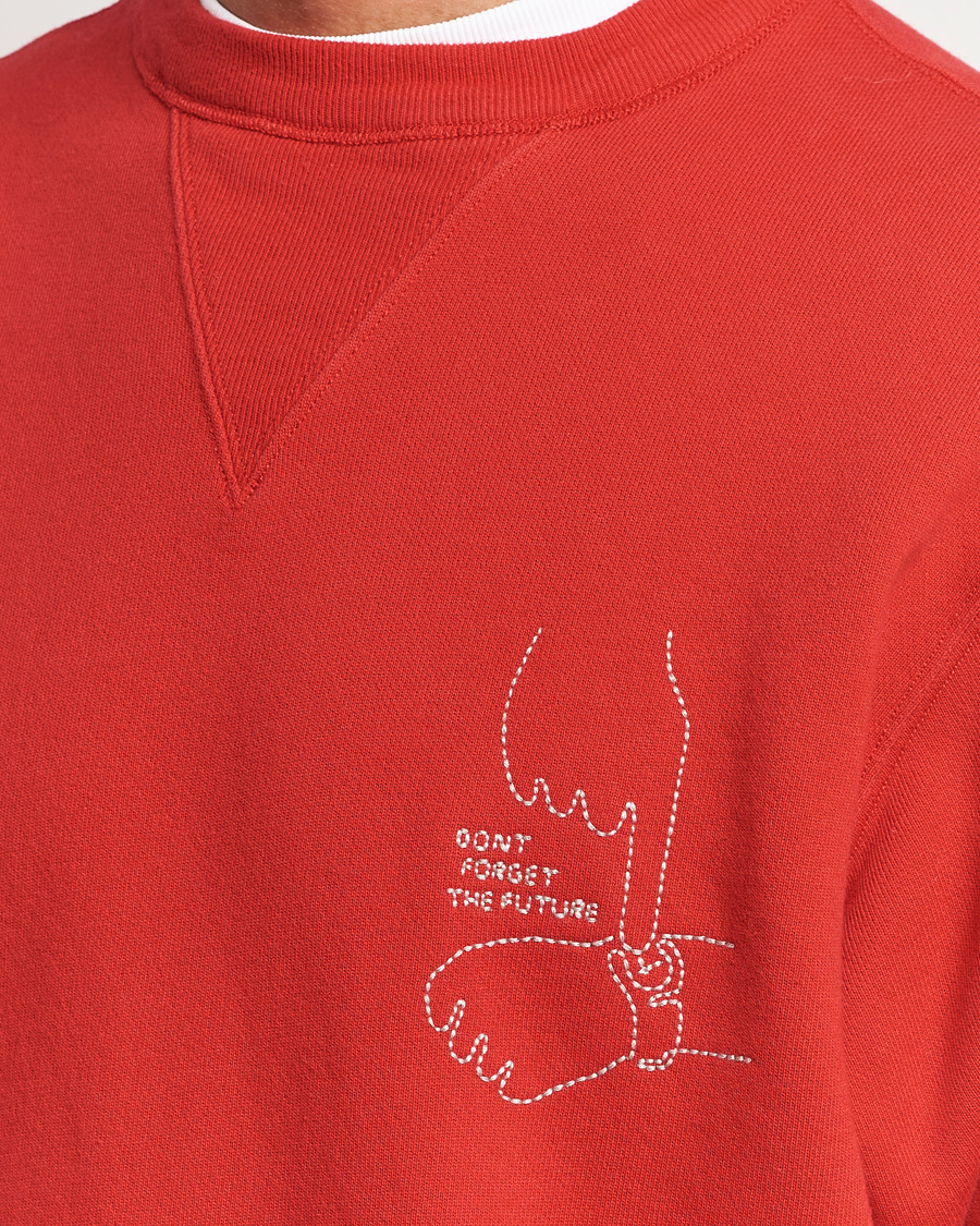 Mies | Puserot | Nudie Jeans | Lasse Future Crew Neck Sweatshirt Red Alert