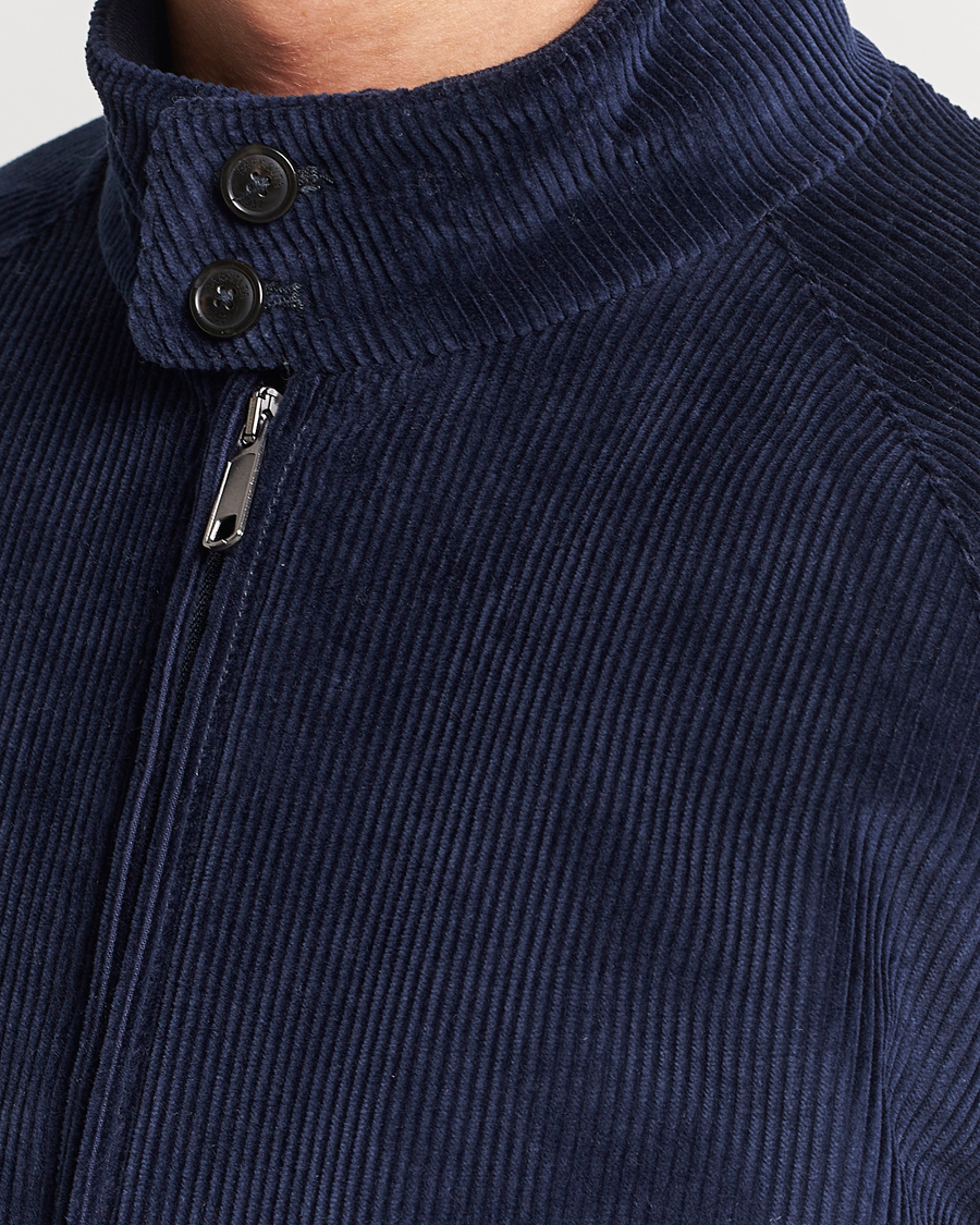 Mies | Takit | Baracuta | G9 Pocket Padded Cord Harrington Jacket Navy