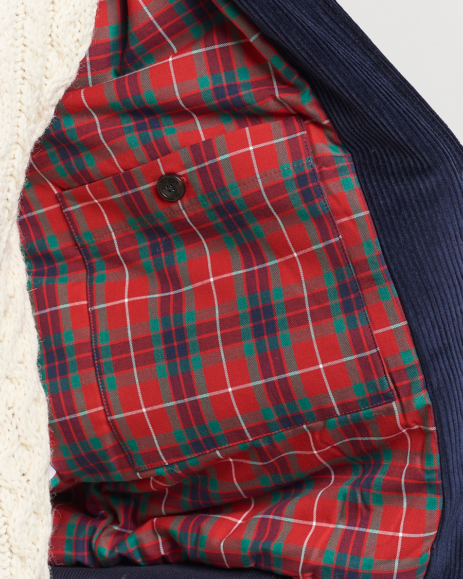 Mies | Takit | Baracuta | G9 Pocket Padded Cord Harrington Jacket Navy