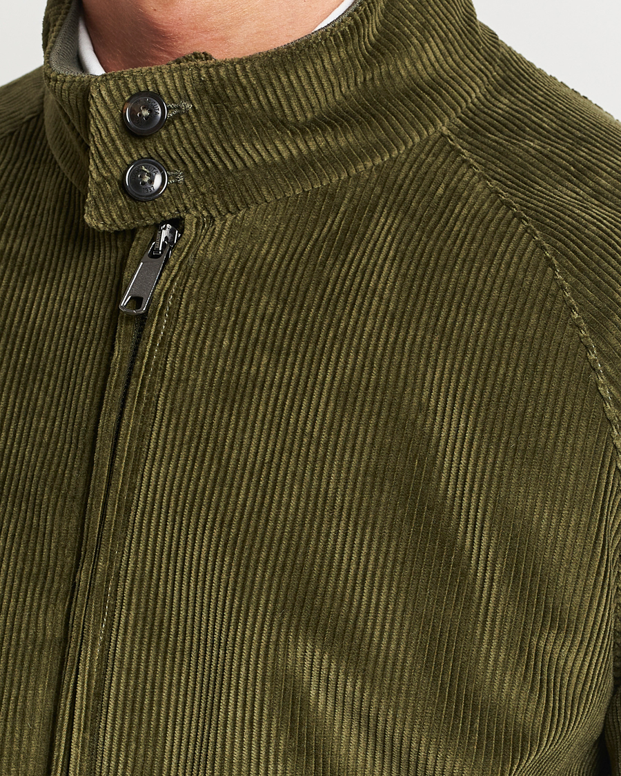 Mies | Takit | Baracuta | G9 Pocket Padded Cord Harrington Jacket Olive