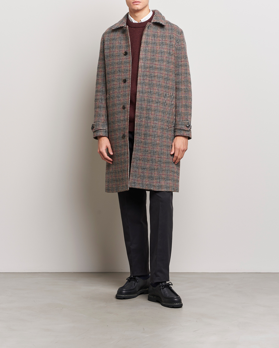 Mies | Takit | Baracuta | Paul Houndstooth Wool Coat Grey