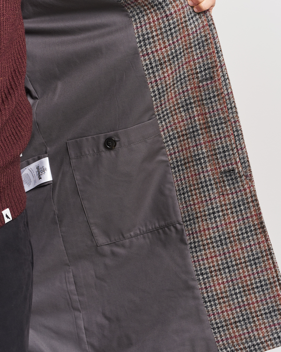 Mies | Takit | Baracuta | Paul Houndstooth Wool Coat Grey