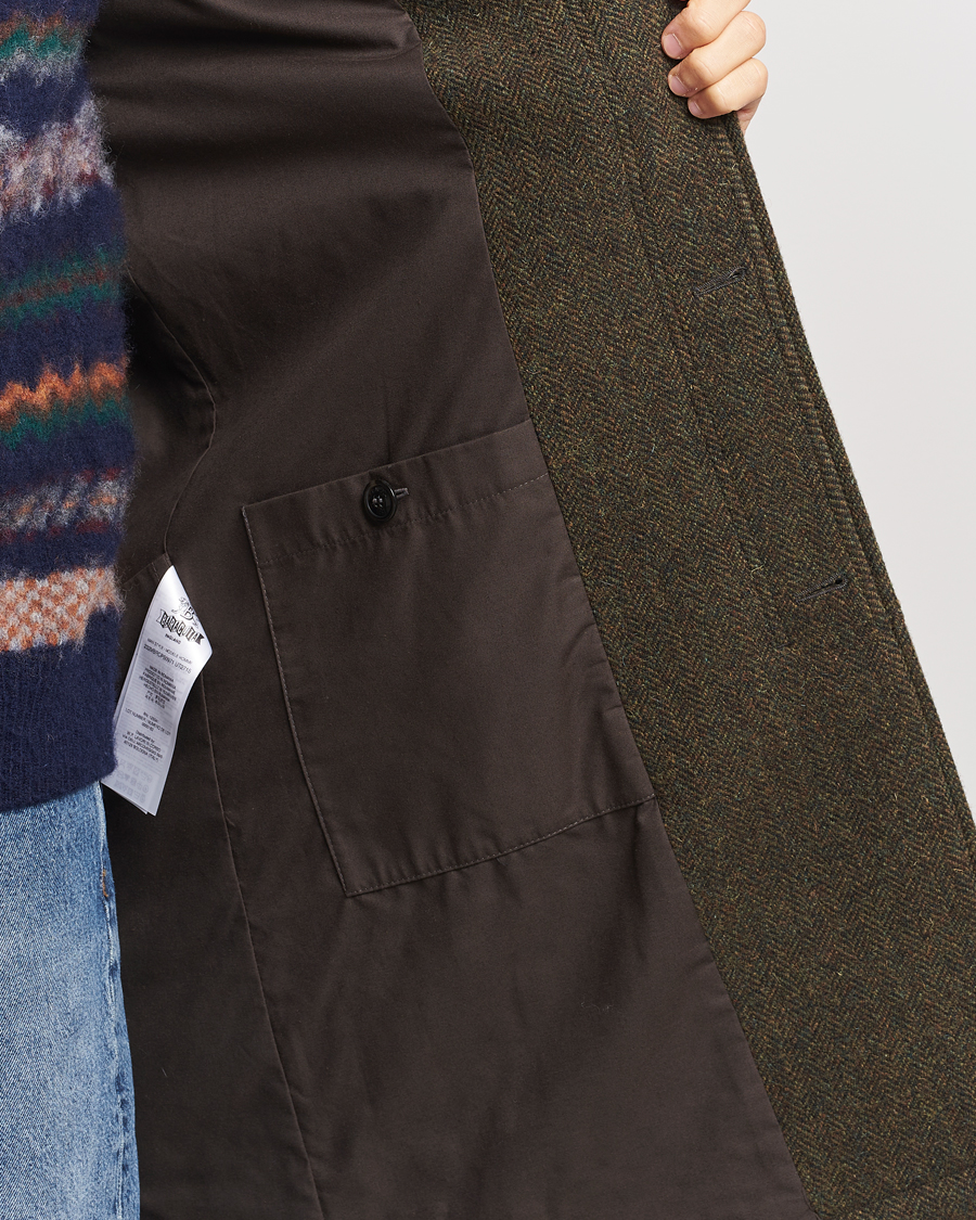 Mies | Takit | Baracuta | Paul Herringbone Wool Coat Bark