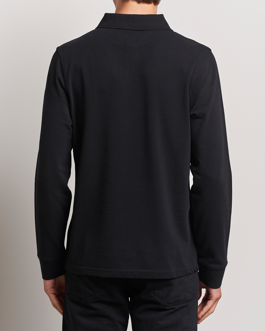 Mies | Pikeet | Barbour International | Essential Long Sleeve Polo Black