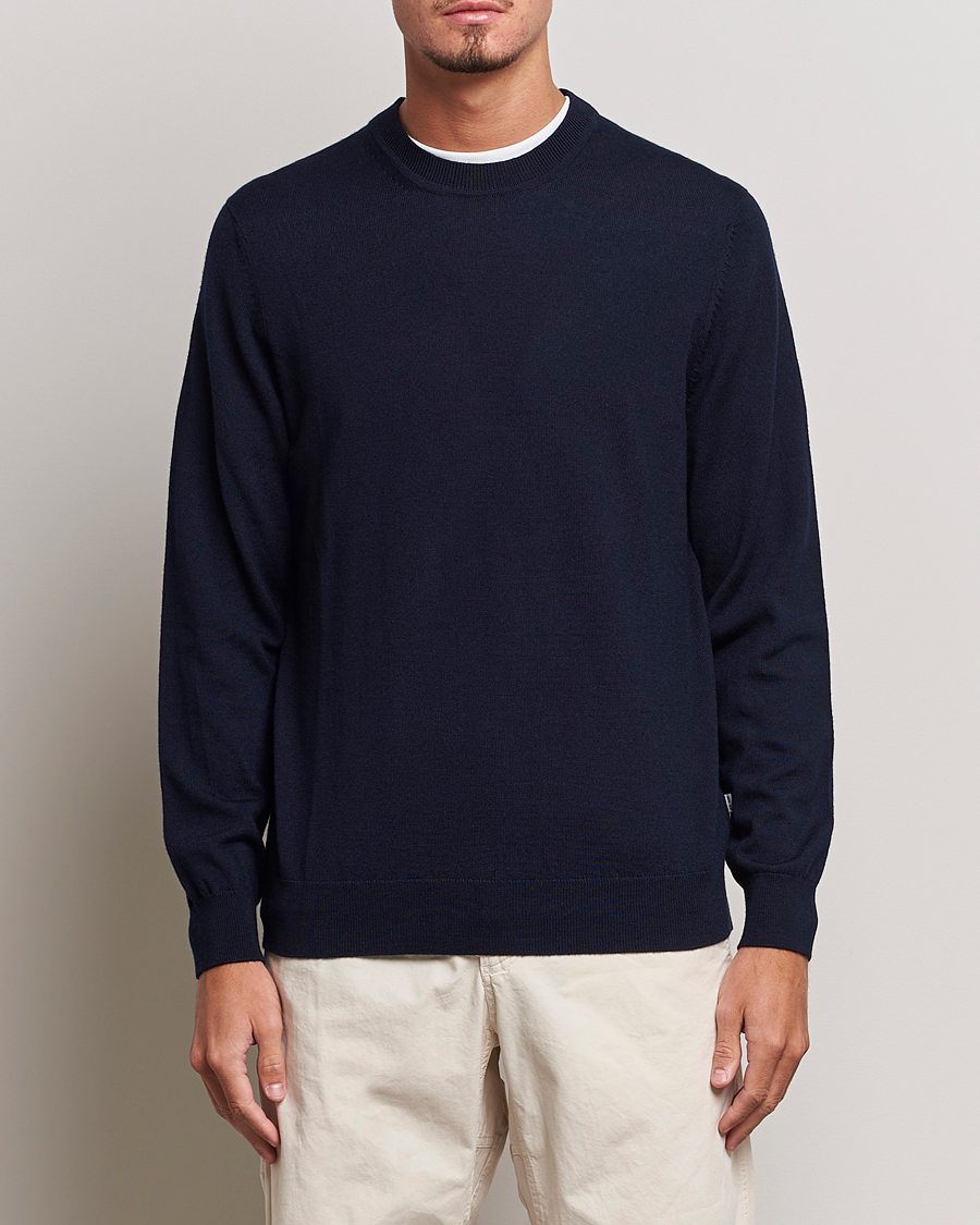 Mies | Business & Beyond | NN07 | Ted Merino Crew Neck Pullover Navy Blue