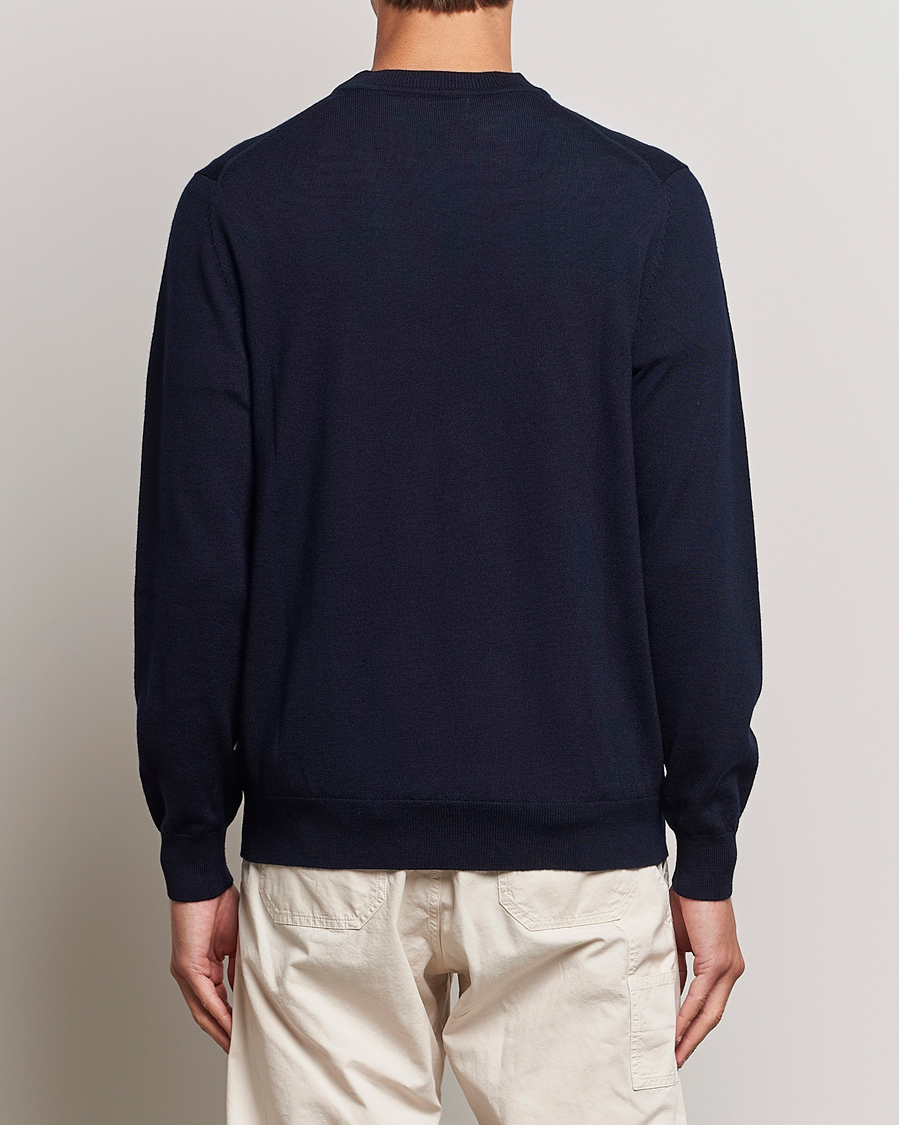 Mies | Puserot | NN07 | Ted Merino Crew Neck Pullover Navy Blue