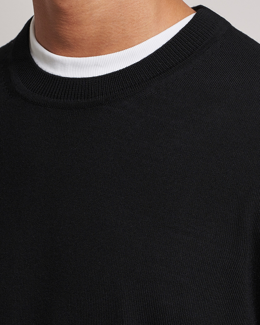 Mies | Puserot | NN07 | Ted Merino Crew Neck Pullover Black