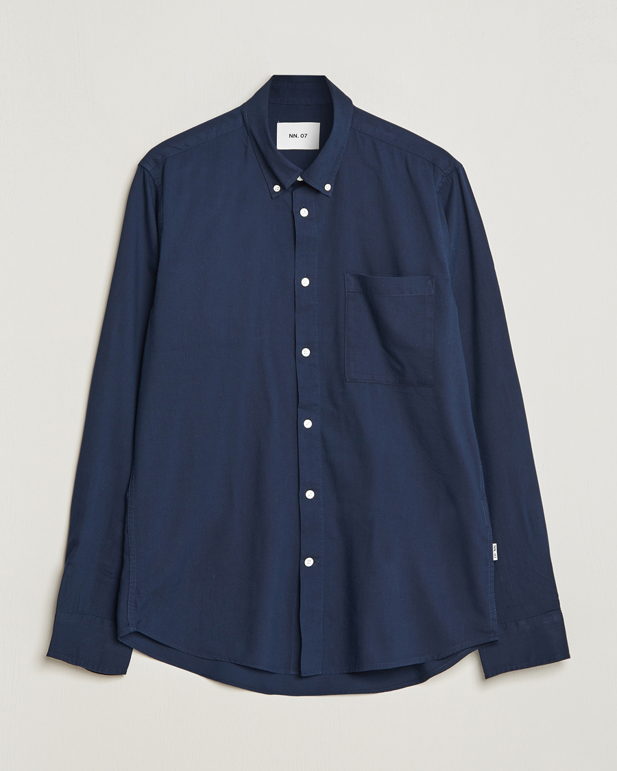 Mies | Kauluspaidat | NN07 | Arne Tencel Shirt Navy Blue