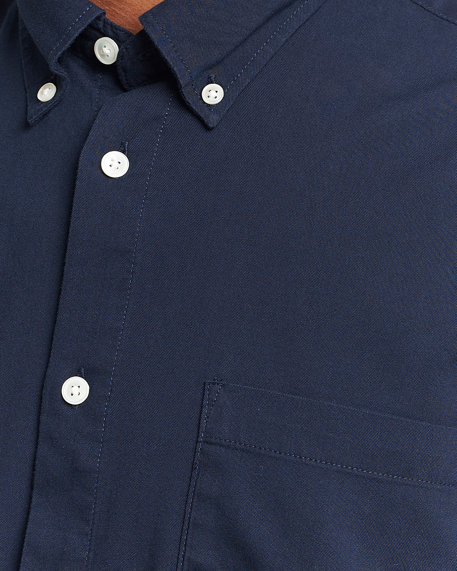 Mies | Kauluspaidat | NN07 | Arne Tencel Shirt Navy Blue