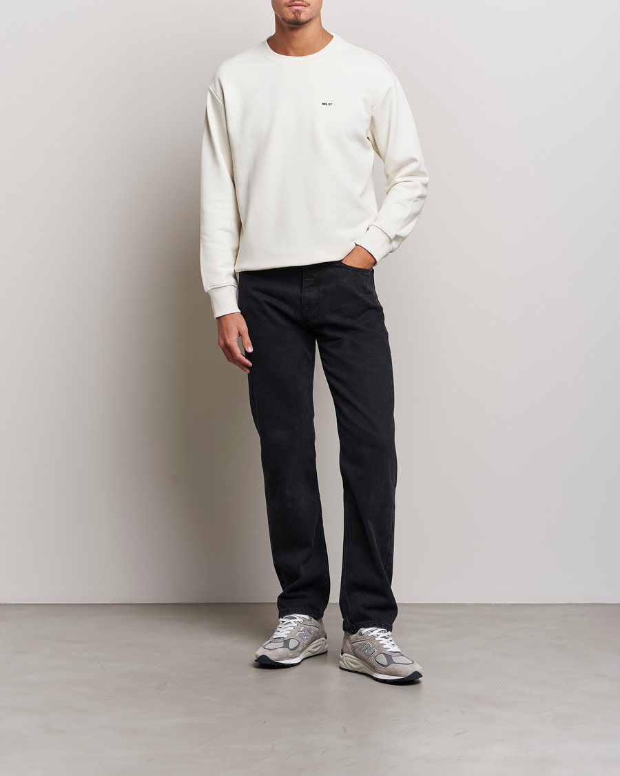 Mies | Puserot | NN07 | Briggs Logo Crew Neck Sweatshirt Off White