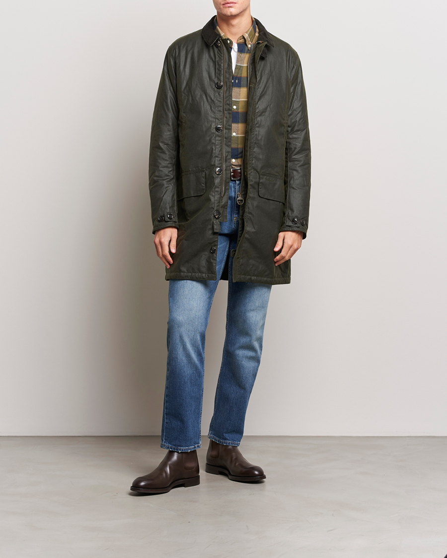 Mies | Takit | Barbour Lifestyle | Waxed Mac Coat Fern