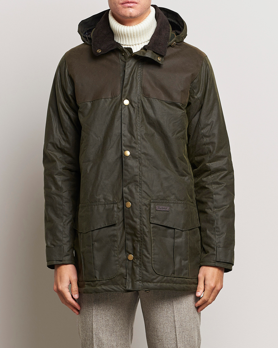 Mies |  | Barbour Lifestyle | Ollerton Waxed Parka Archive Olive