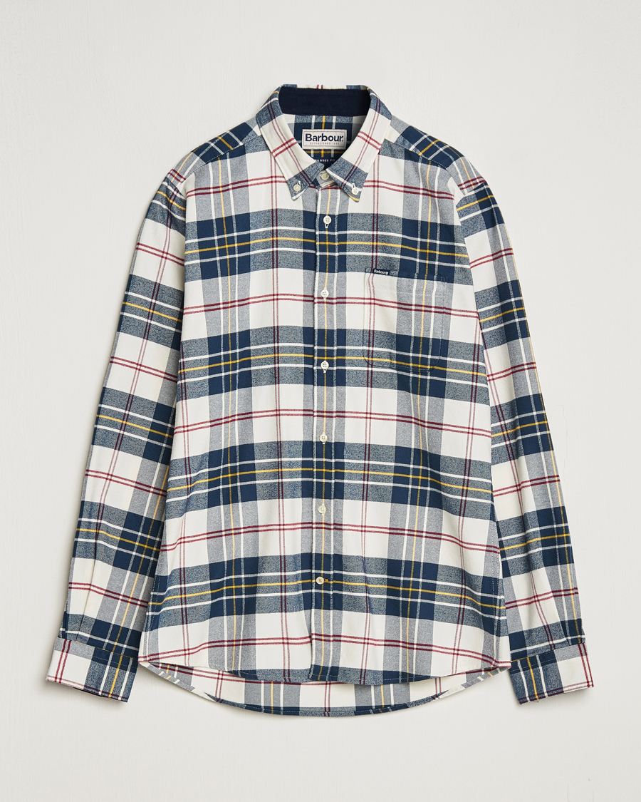 Mies | Kauluspaidat | Barbour Lifestyle | Ronan Flannel Check Shirt Ecru
